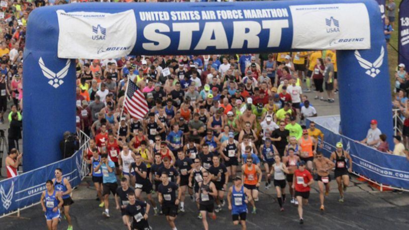 The Air Force Marathon draws thousands of runners from all 50 states and several countries to Wright-Patterson Air Force Base every September. CONTRIBUTED