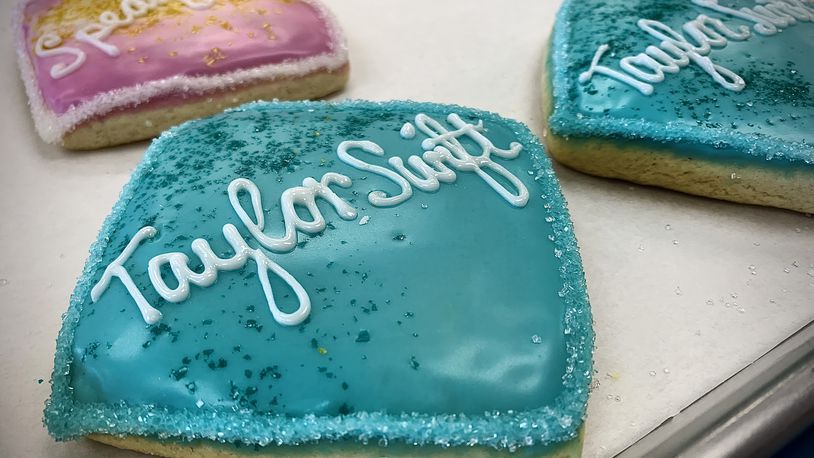 Laura's Cookies is making Taylor Swift Eras Tour custom cookies. Laura's Cookies are sold exclusively through Dorothy Lane Market. MARSHALL GORBY\STAFF