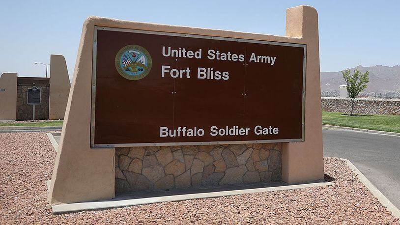 An entrance to Fort Bliss, Texas where Sgt. Trey Troney is stationed. (Photo by Joe Raedle/Getty Images)
