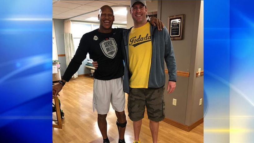 Ryan Shazier started  walking after regaining feeling in his legs. (Photo: WPXI.com)