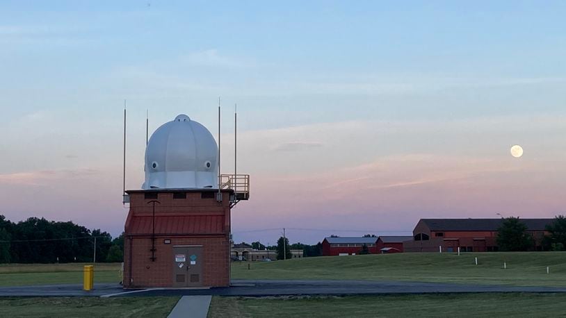 A view of the moon June 23, 2021, at the National Weather Service office in Wilmington.
