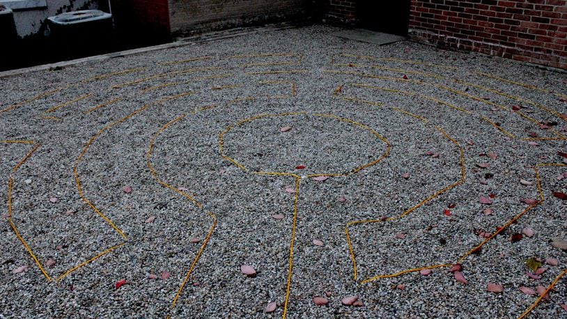 Christ Episcopal Church plans to open its Reconcilation Labyrinth this spring or summer. Yellow spring gives visitors an idea what the project will look like once complete. Photo: Amelia Robinson