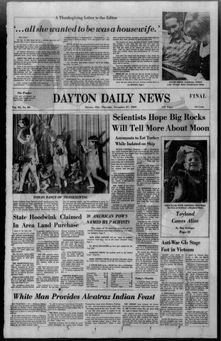 Thanksgiving Day front pages from the Dayton Daily News archives