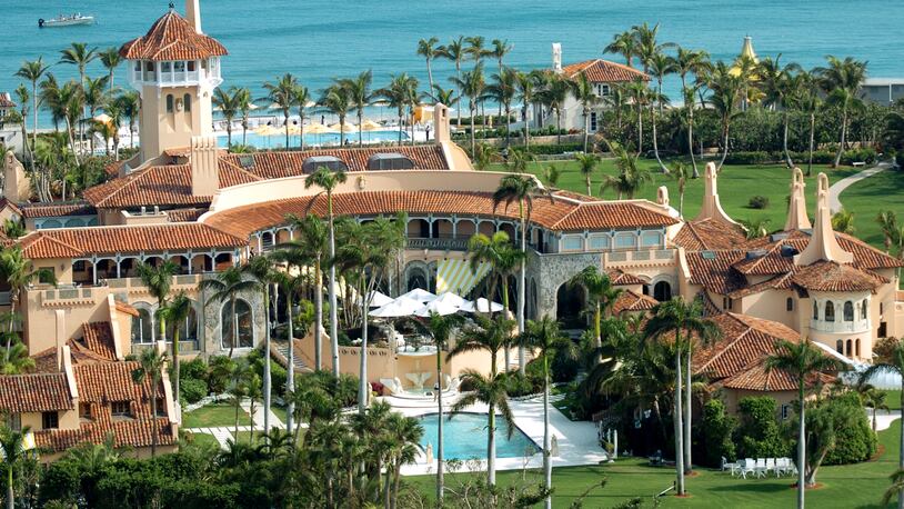UNITED STATES - JANUARY 22:  Aerial view of Mar-a-Lago, the oceanfront estate of billionaire Donald Trump in Palm Beach, Fla. Trump and Slovenian model Melania Knauss will hold their reception at the mansion tonight after their nuptials at the Episcopal Church of Bethesda-by-the-Sea.  (Photo by John Roca/NY Daily News Archive via Getty Images)