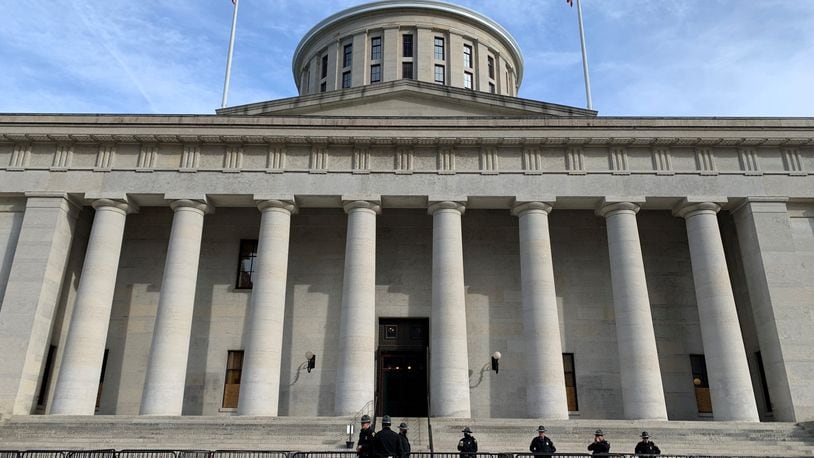 Fencing and additional troopers have been added to protect the Ohio Statehouse during protests in the coming days.