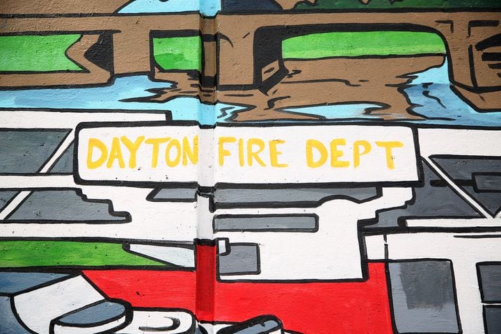 PHOTOS: Comic book style mural honors Dayton Fire Department history