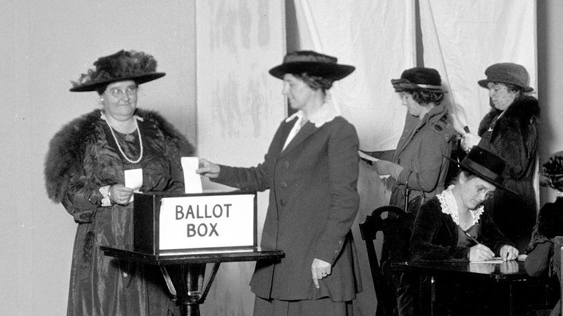 Women learn to vote at NCR, Oct. 27, 1920.
