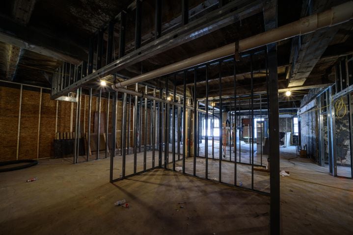 Photos of Dayton Arcade construction progress summer 2020