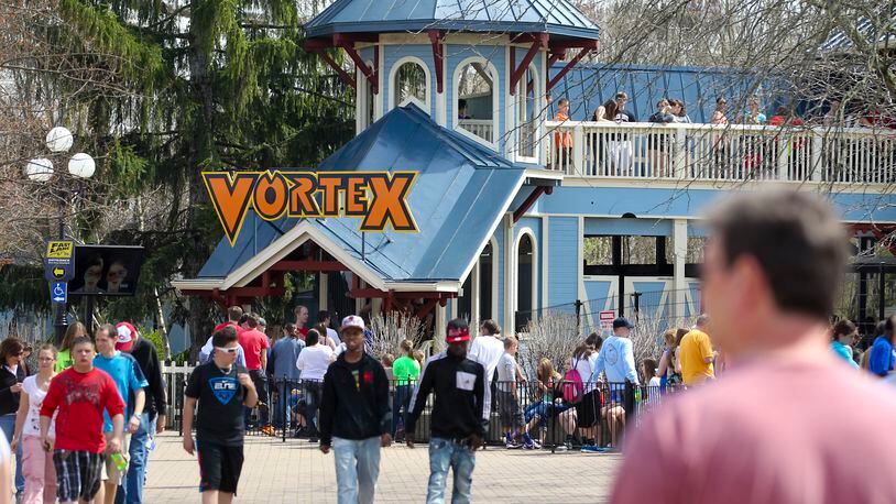 The ride, Vortex, at Kings Island on opening day, Friday, April 18, 2014. GREG LYNCH / FILE