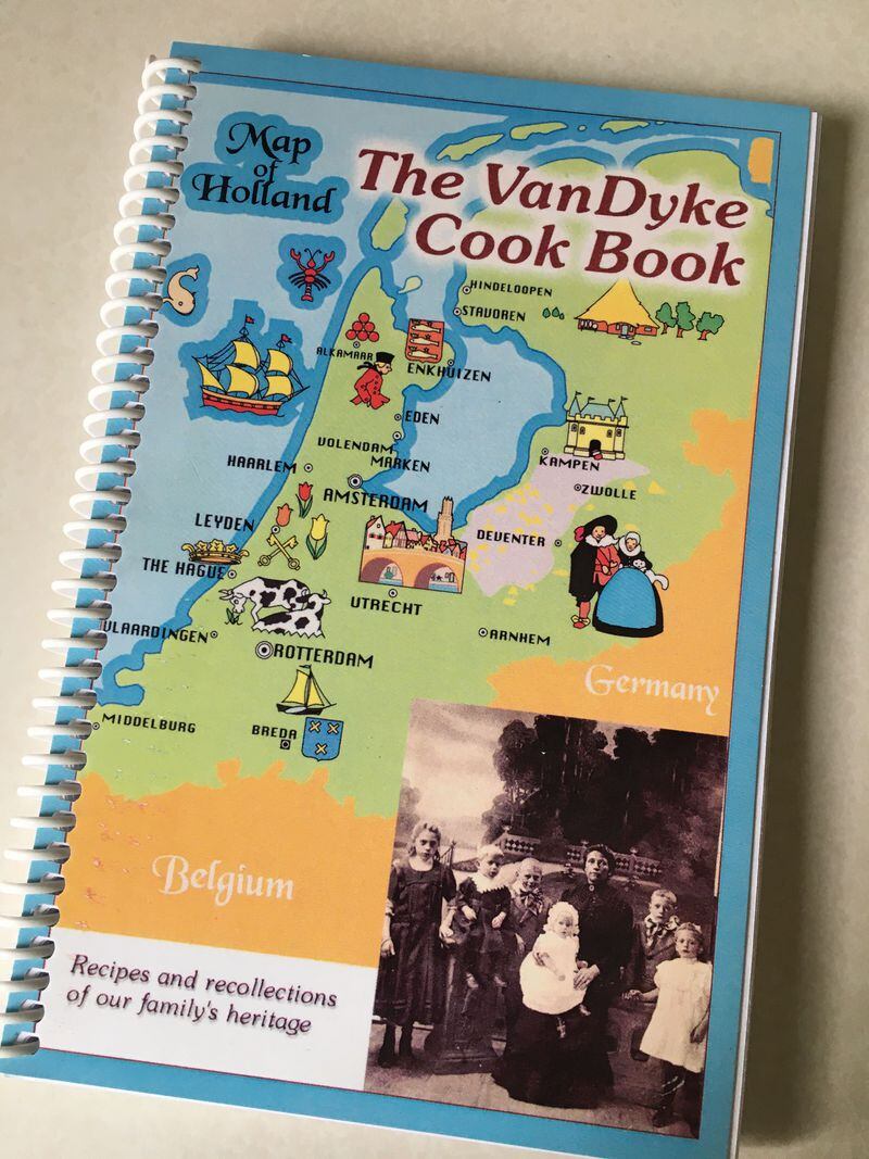 The 176-page cookbook is a wealth of family recipes compiled by VanDyke siblings and cousins.  It begins with first-hand accounts of Frysinger's grandparents, his father, and his aunts and uncles arriving in the United States at Ellis Island.