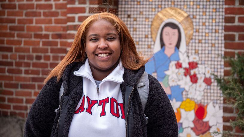 Dezanee' Bluthenthal is a psychology major at the University of Dayton preparing for May graduation.