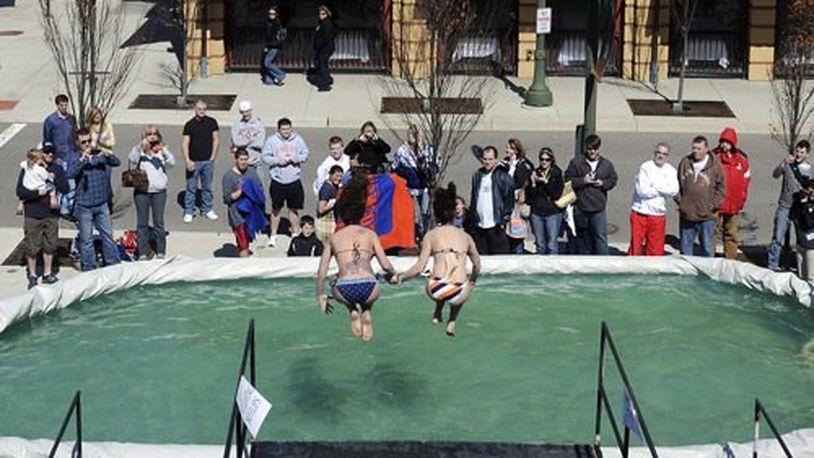 The Greater Dayton Polar Bear Plunge, a fundraiser for Special Olympics Ohio, made a big splash on Saturday, March 12, 2020, outside of Adobe Gilas at the Greene Town Center in Beavercreek.