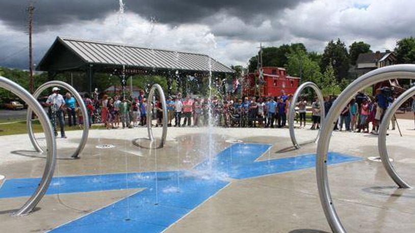 The Splash Pad at Xenia Station has opened for the summer season. CONTRIBUTED