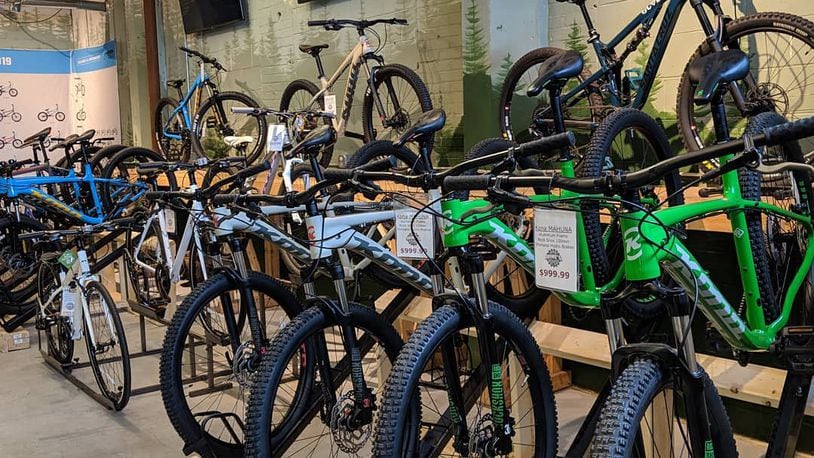 Mike's Indoor Bike Park in Dayton is offering free three-month layaway in its retail shop. CONTRIBUTED