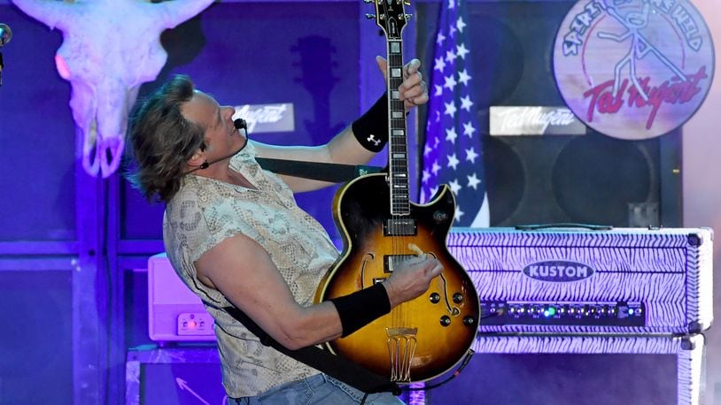 HENDERSON, NV - JULY 01:  Recording artist Ted Nugent performs at the Sunset Amphitheater at the Sunset Station Hotel & Casino on July 1, 2017 in Henderson, Nevada.  (Photo by Ethan Miller/Getty Images)
