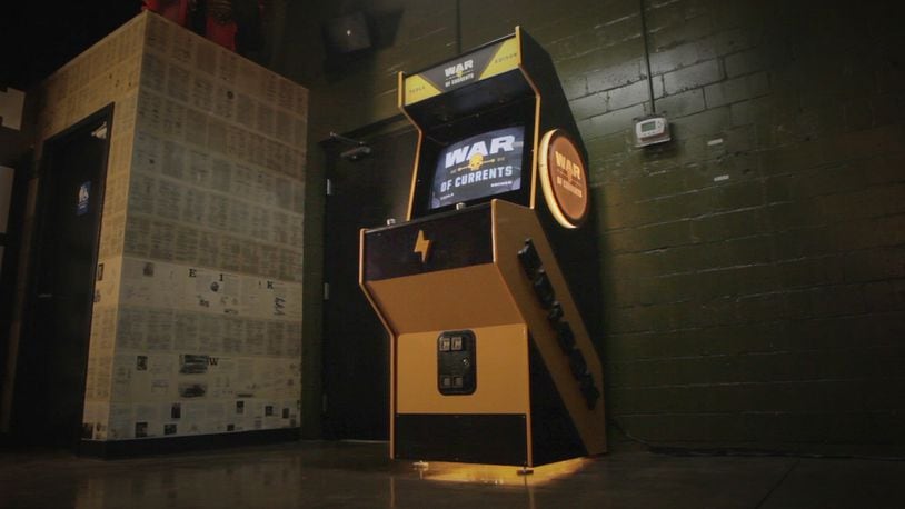Proto Buildbar, 534 E. First St., unveiled a custom-built arcade game, Tesla vs. Edison - War of Currents, at their South by Southwest booth on March 24, 2016. CONTRIBUTED PHOTO