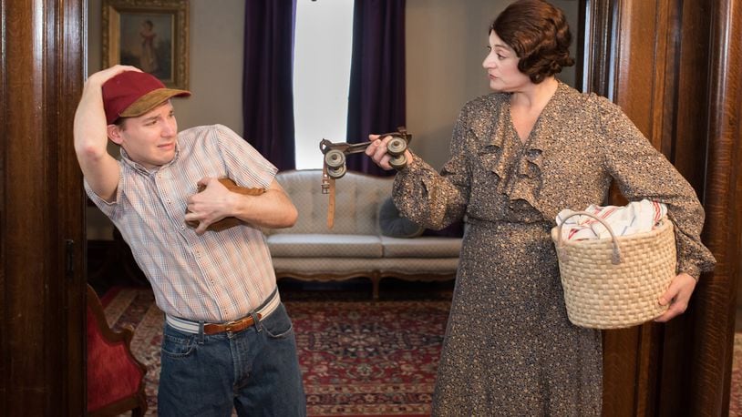 Eric Deiboldt (Eugene Jerome) and Lisa Ann Goldsmith (Kate Jerome) appear in the Human Race Theatre Company production of Neil Simon s Brighton Beach Memoirs April 5-22 at the Loft Theatre. (Contributed Photo by Immobulus Photography)
