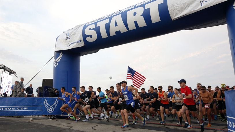 The 2015 Air Force Marathon begins. TY GREENLEES / STAFF FILE PHOTO