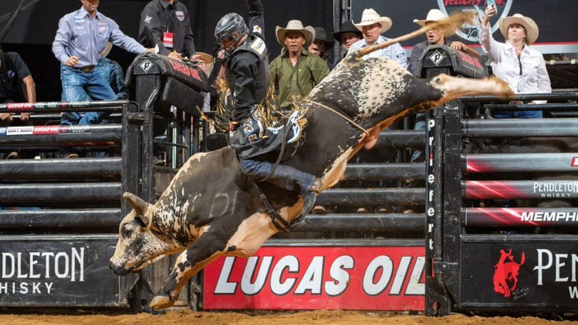 After a record-setting year for the Professional Bull Riders (PBR), the organization has announced its 2024 Pendleton Whisky Velocity Tour with a stop in the Dayton region. FILE PHOTO