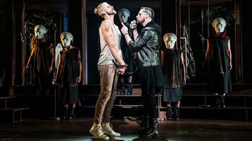 “Jesus Christ Superstar,” the rock opera by Andrew Lloyd Webber and Tim Rice featuring Cincinnati native Aaron LaVigne in the titular role (shown), is presented at the Schuster Center in Dayton Friday through Sunday, Aug. 5 through 7