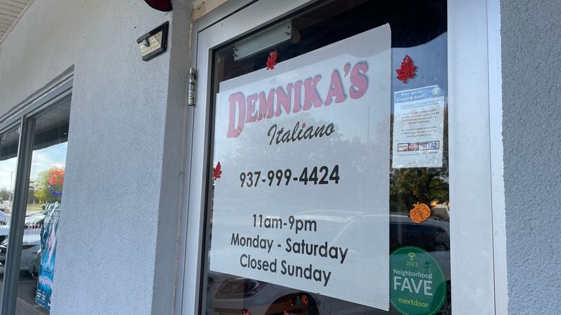 Demnika’s Italiano, a casual, family-friendly Italian restaurant, is located at 2667 S. Dixie Drive in Kettering. NATALIE JONES/STAFF
