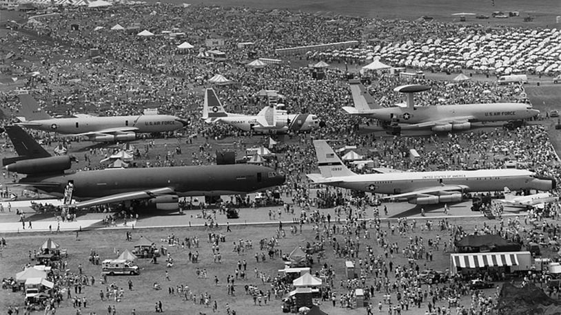 An aeriel view of the 1988 Dayton Air Show. DAYTON DAILY NEWS ARCHIVES