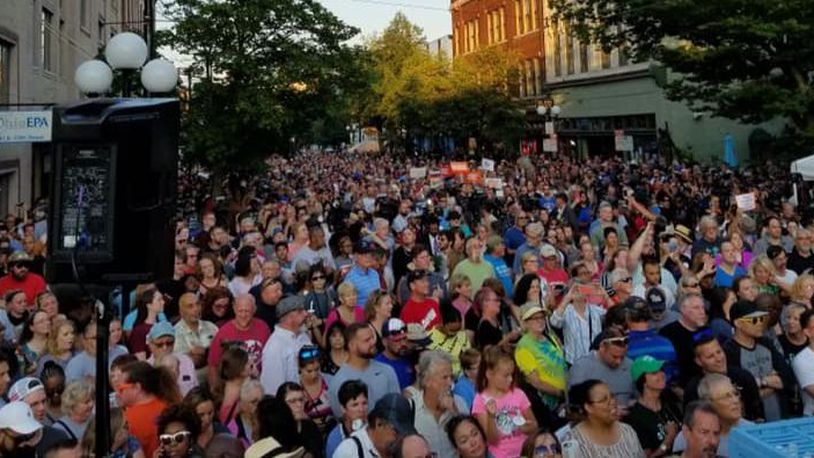 A candlelight vigil was held in Dayton's Oregon District on Aug. 4, 2019. Earlier that morning a gunman killed nine people and caused 30 others to be injured.  Dayton police killed a man they identified as the gunman.