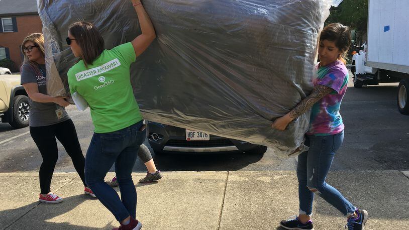 Memorial Day tornado victims received long-awaited home supplies like couches and kitchen tables on Tuesday.
