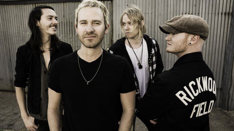 Lifehouse, (left to right) Steve Stout, Jason Wade, Bryce Soderberg and Rick Woolstenhulme, brings its co-headlining tour with Switchfoot to the Rose Music Center in Huber Heights on Saturday, July 29. CONTRIBUTED