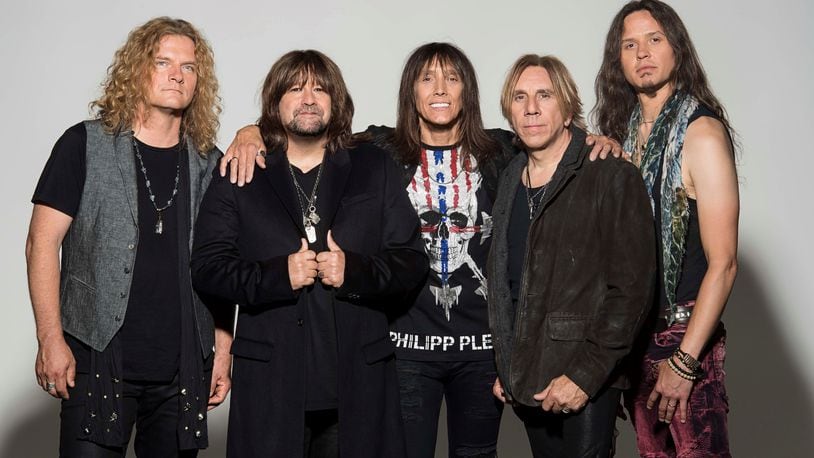 Frank Hannon, (left to right) Brian Wheat, Jeff Keith, Troy Luccketta and Dave Rudd of Tesla, which was number 22 on VH1’s 100 Greatest Artists of Hair Metal, brings its Let’s Get Real Tour to Hobart Arena in Troy on Friday, Oct. 15. CONTRIBUTED