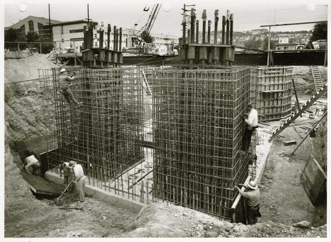 More than 250 tons of rebar was used in the Space Needle's foundation.