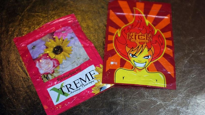Packets of K2 or "spice", a synthetic marijuana drug, are seen in East Harlem on August 5, 2015 in New York City. New York, along with other cities, is experiencing a deadly epidemic of synthetic marijuana usage including varieties known as K2 or "Spice" which can cause extreme reactions in some users.
