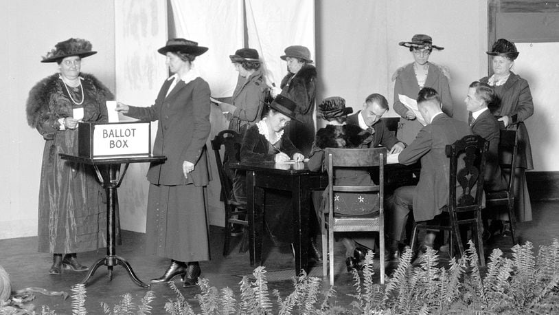 Women learn to vote at NCR in Dayton on Oct. 27, 1920. NCR ARCHIVES AT DAYTON HISTORY