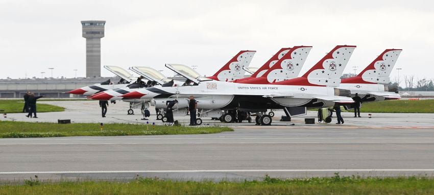 PHOTOS: Thunderbirds land in Dayton | ‘It’s definitely an exciting show for us’