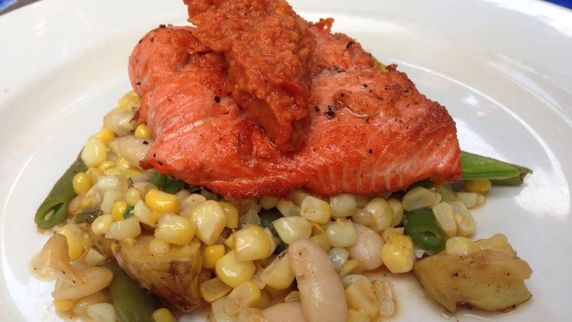 The Winds Cafe in Yellow Springs served this salmon dish during a past Restaurant Week. FILE PHOTO