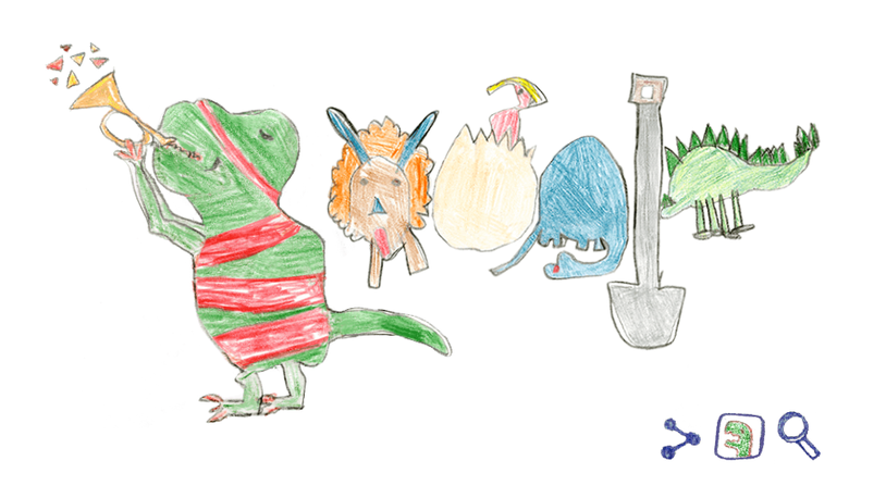 Sarah Gomez-Lane, a second-grader from Falls Church, Virginia, wins the  2018 Google Doodle contest.