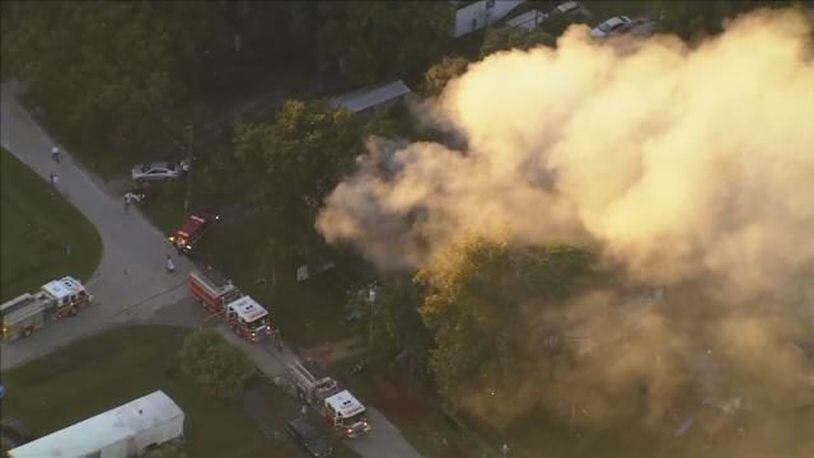 Firefighters said they were able to get water on the home minutes after the flames broke out. (WFTV.com)