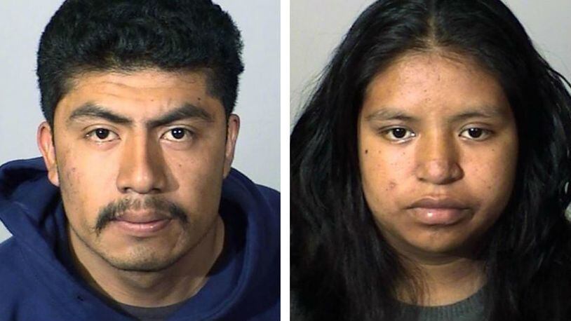 David Villa, 21, and Andrea Torralba, 20, both of Oxnard, California, are being held in the Ventura County Jail on suspicion of felony assault on a child causing death. They are accused of strangling their newborn son because they did not want him.