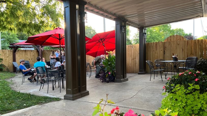 The Patio at the Last Queen is a quaint, relaxing spot.