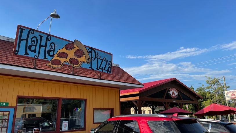 Ha Ha Pizza is located at 108 Xenia Avenue in Yellow Springs.