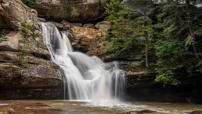 Cedar Falls is one of the seven hiking excursions of Hocking Hills State Park.