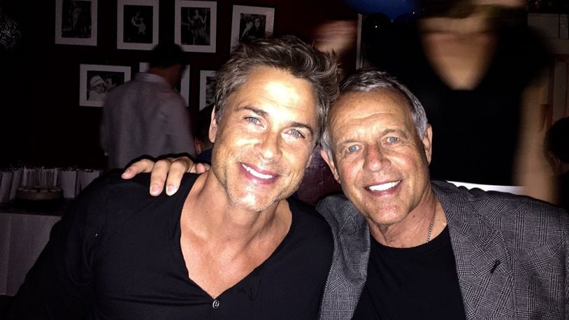 Dayton-raised actor Rob Lowe (left) with his father, Chuck Lowe. (Contributed photos from Chuck Lowe)