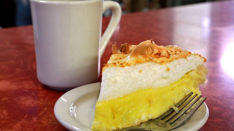 Coffee and a piece of homemade pie at Loretta’s Country Kitchen. BILL LACKEY/STAFF