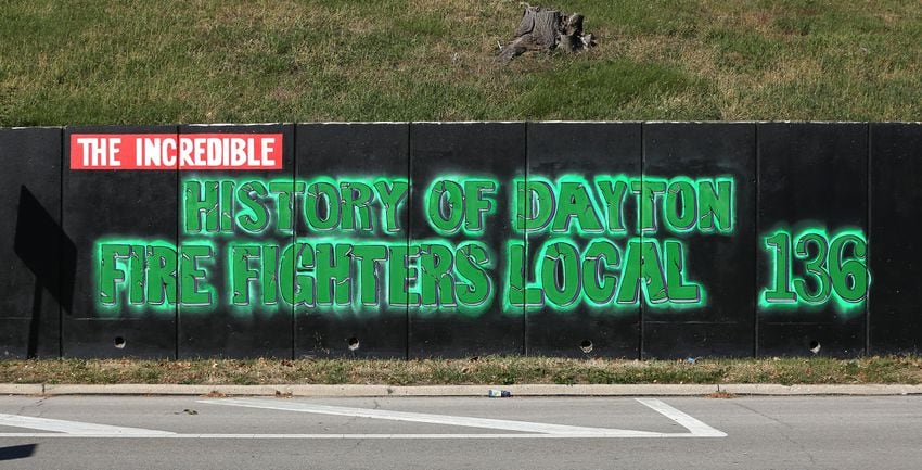 Comic book style mural honors Dayton Fire Department history