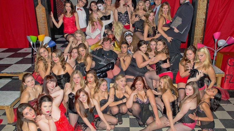 The 2015 cast of “The Rocky Horror Show” presented at Timothy's Bar near the University of Dayton's campus. CONTRIBUTED