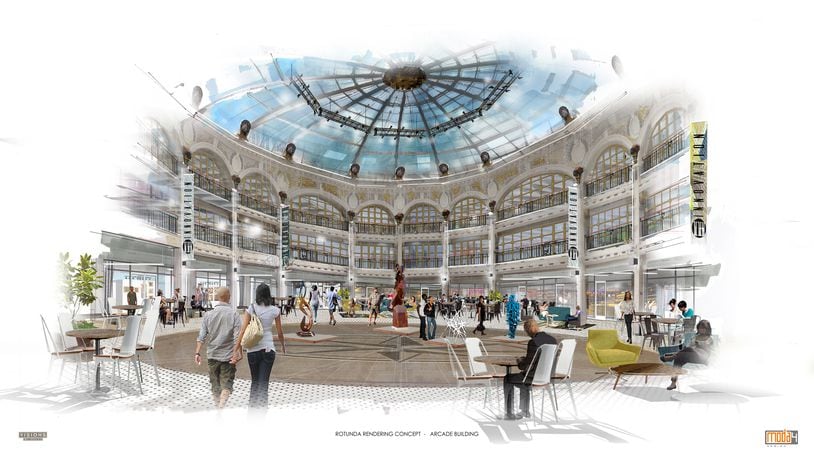 The group redeveloping the Dayton Arcade has acquired eight of the complex’s nine properties, displaying confidence that its ambitious rehab plan will move forward.