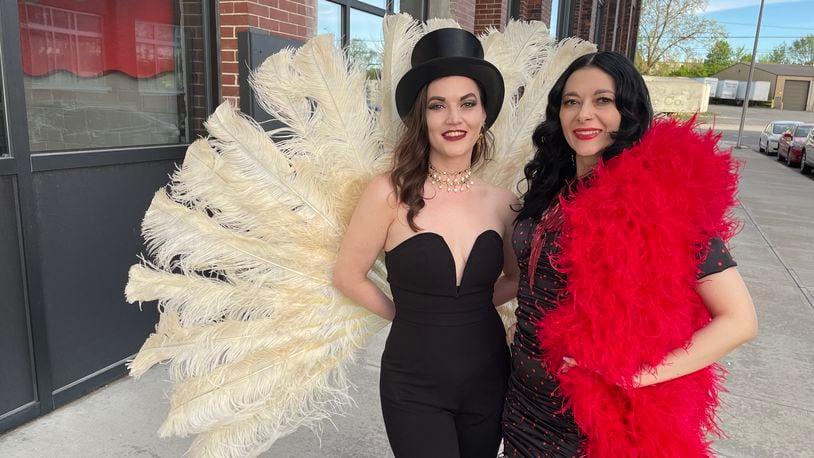 Pictured left to right is Lily Datura and Aurora Maur, the founders and producers of Gem City Burlesque. NATALIE JONES/STAFF