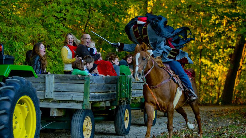 Guests at the Headless Horseman Festival at Connor Prairie, located outside of Indianapolis, Indiana, and open through the end of October.