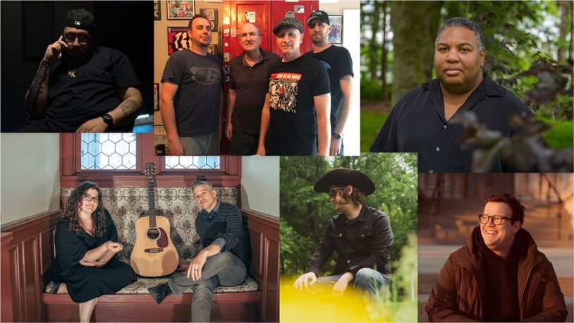 Local acts with new music in the first half of 2023 include (clockwise from upper left) SleekoGotBars, Rude Scholar, Mike Bankhead, Jesse Remnant, Andrew Gabbard and the Nautical Theme.