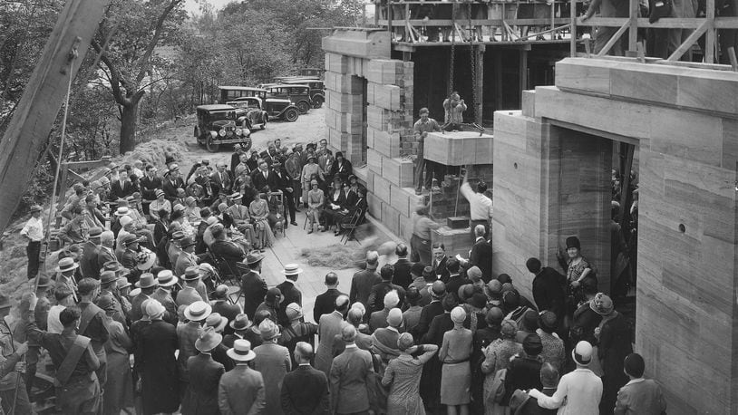 The laying of the cornerstone for the Dayton Art Institute's new home in May 1928. The building was completed and opened in January 1930. CONTRIBUTED
